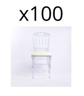 location chaise mariage réception Napoléon III transparente