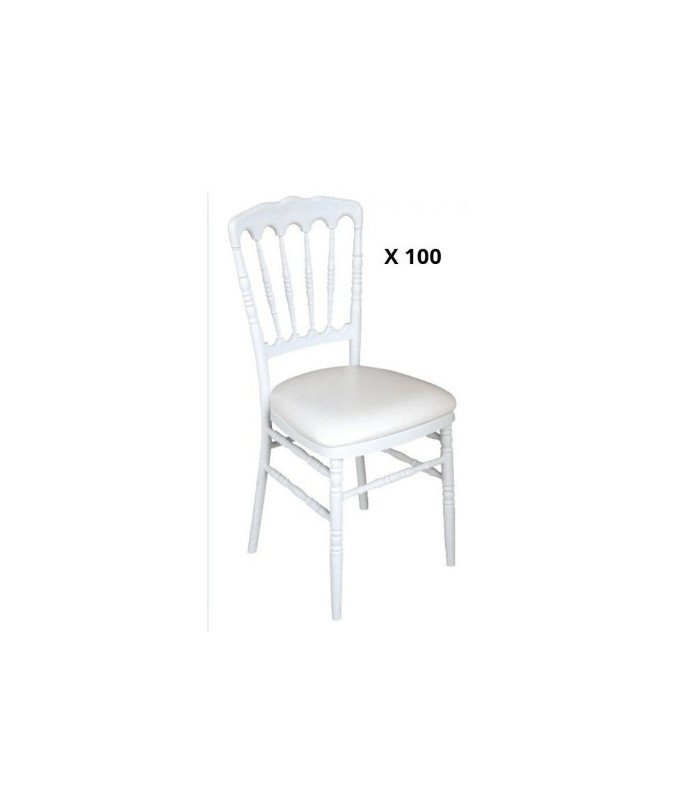 location pack chaises de réception Napoléon blanche