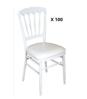 location pack chaises de réception Napoléon blanche