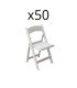 Pack 50 chaises de mariage blanches modèle Wedding