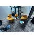 Fauteuil en velours orange Nathalie