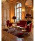 Grandfather baroque red velvet bench