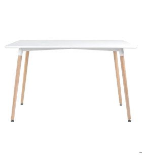 Front view of the PIA Scandinavian table 120 × 70 cm