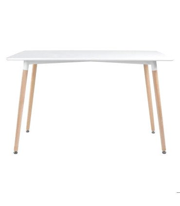 Front view of the PIA Scandinavian table 120 × 70 cm