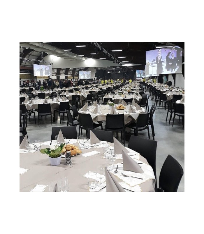 Trix black stacking chair