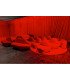 Fauteuil rétro bouche rouge L89 cm