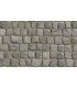 Revêtement de sol pavé parisien en rouleau imitation pavés anciens sur fond blanc pour événement
