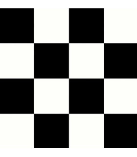 Revêtement de sol en vinyl effet damier noir et blanc motif graphique au sol pour événement