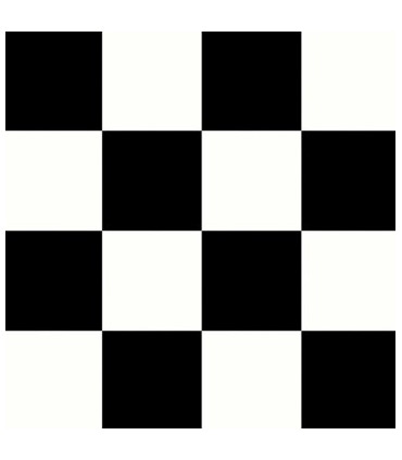 Revêtement de sol en vinyl effet damier noir et blanc motif graphique au sol pour événement