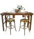 Table haute pliable en bois L 180 x 70 cm