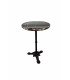 Black round table with a marble-effect finish, Ø 50 cm, photographed against a white background
