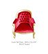 Location Fauteuil en velours rouge Modèle Louis Velours Rouge Et Bois Doré