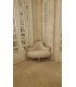 Versailles beige fabric corner armchair