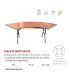 Wooden table rental, 240 cm diameter