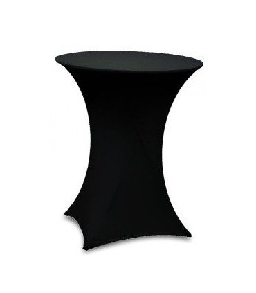black covered high table for rent