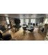 Black velvet bench seat for rent Erika 2-seater lounge bench