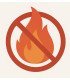 Pictogramme indiquant le traitement non feu de la cloison végétale artificielle