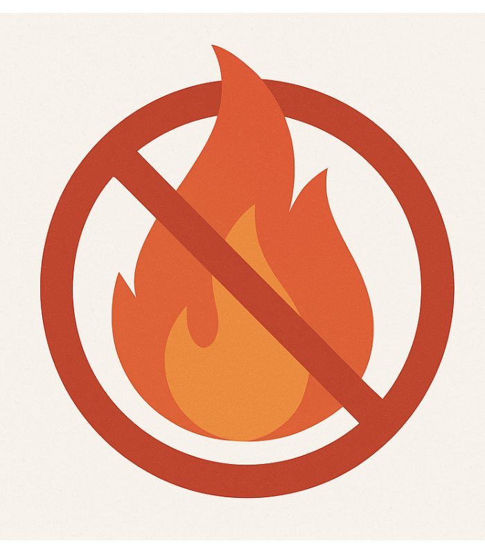 Pictogramme indiquant le traitement non feu de la cloison végétale artificielle