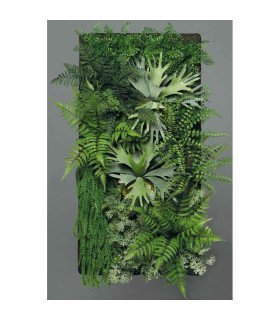 Cloison végétale artificielle double face verte H 200 x L 100 cm sur fond gris
