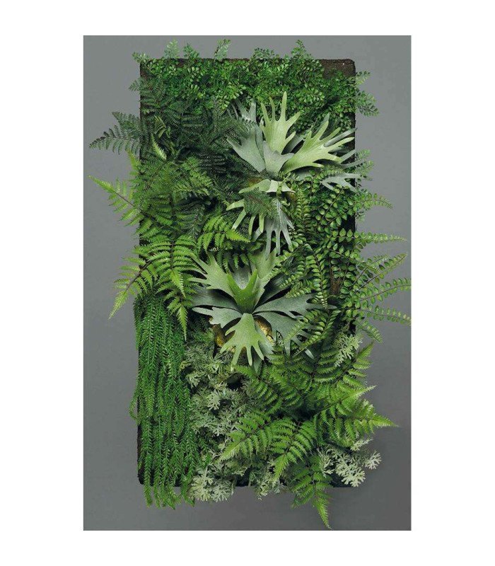 Cloison végétale artificielle double face verte H 200 x L 100 cm sur fond gris