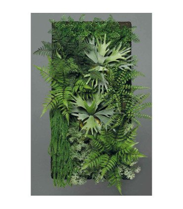 Cloison végétale artificielle double face verte H 200 x L 100 cm sur fond gris