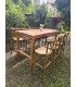 Table haute pliable en bois L 180 x 70 cm