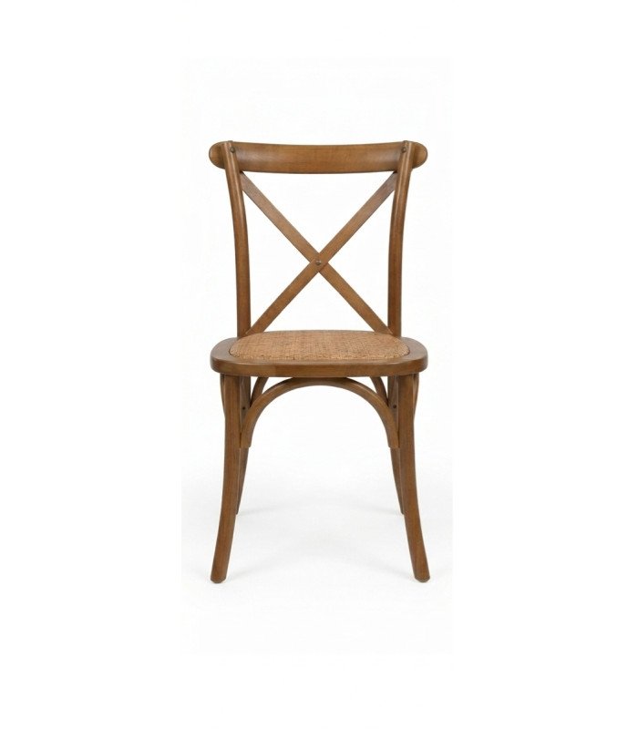 location chaise dos croisée en bois chêne moyen