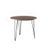 Table ronde metal et bois D 90 cm
