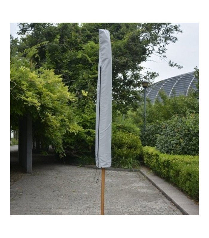 Parasol beige déperlant Diam 3 m socle inclus