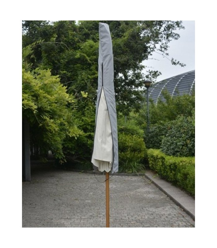 Parasol beige déperlant Diam 3 m socle inclus