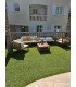 Valentina modular teak garden furniture set with cream cushions