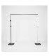 Extendable support for heavy curtains H 180 to 420 cm