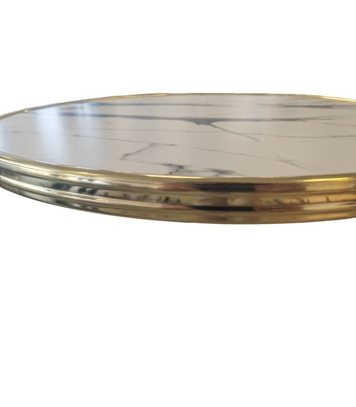 Marbled tray with gold brass trim