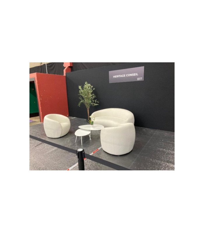 Table basse gigogne blanche style scandinave