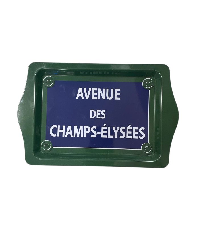 Plateau vert et bleu avenue des Champs Elysées