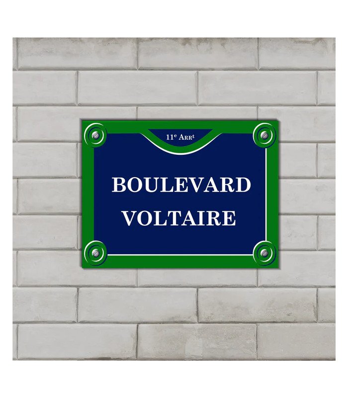 Plaque de rue émaillée à louer L 30 x H 26 cm