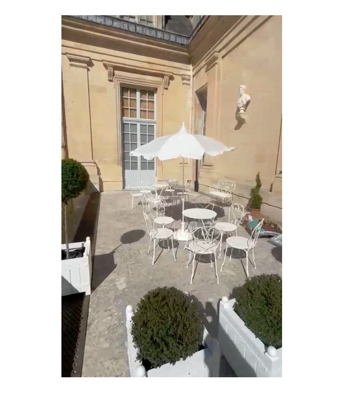Table de jardin blanche Diam 50 cm Floréal