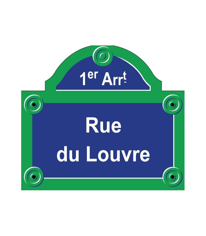 Enamelled Paris street sign with pediment, W 30 x H 26 cm