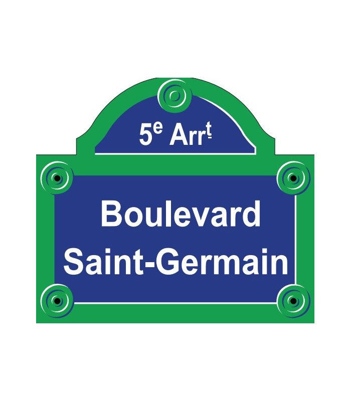 Enamelled Paris street sign with pediment, W 30 x H 26 cm