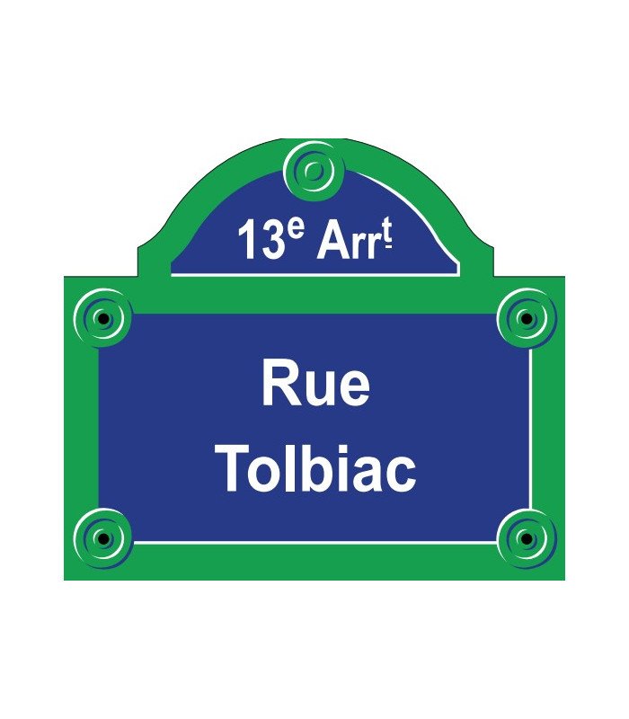Enamelled Paris street sign with pediment, W 30 x H 26 cm