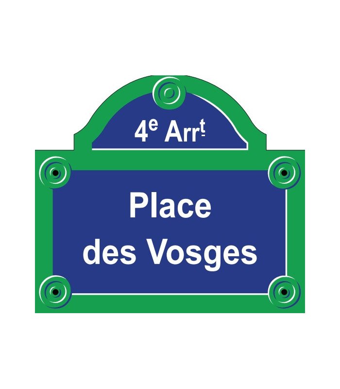Enamelled Paris street sign with pediment, W 30 x H 26 cm