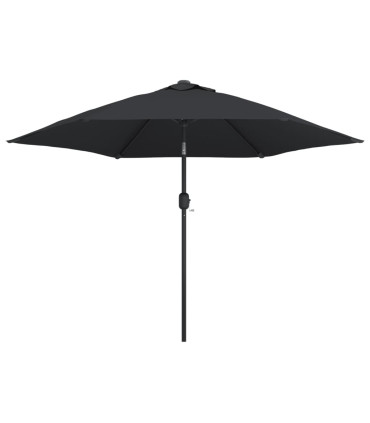 parasol noir 2,22 m x 2,5 m sur fond blanc