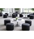 Table basse ronde blanche style Tulipe Diam 70 cm