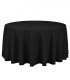 Round black tablecloth, Ø 290 cm, made of polyester, shown against a white background
