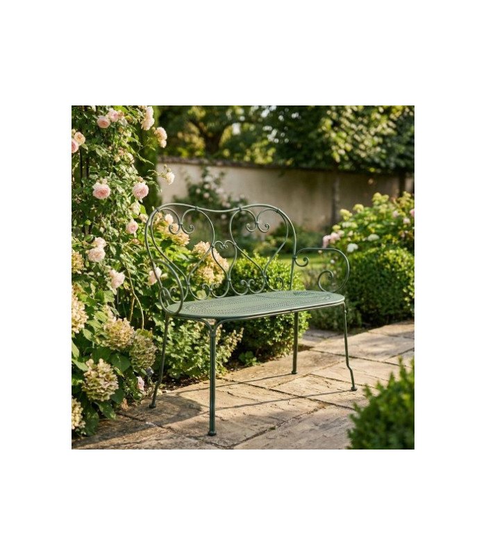 Banc métal vert L 106 cm modèle 1900