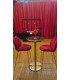 Gold and red LED lamp, H 27 cm