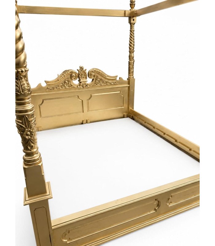 Gilded canopy bed 160 cm