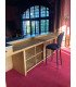 Comptoir de bar professionnel en bois et zinc 3.60 m avec frigo encastré