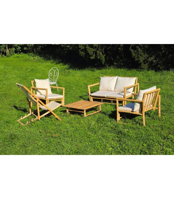 Bamboo armchair L 60 model Mareva