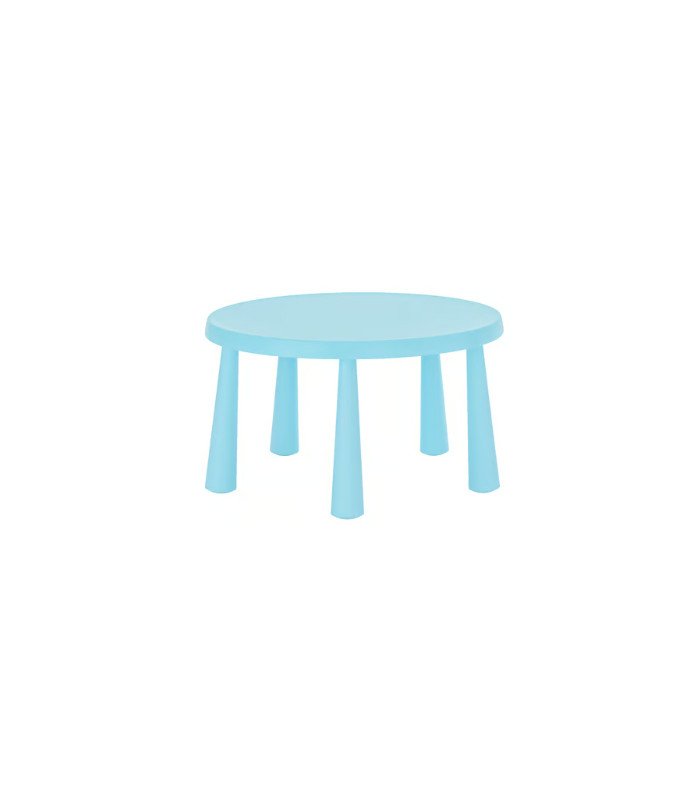 Table basse enfant en plastique bleu Ø 85 cm x H 48 cm